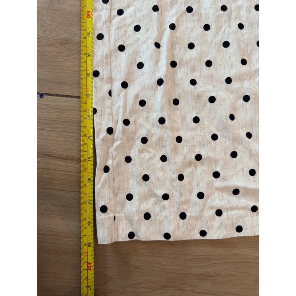 Amanda Uprichard Polka Dot Linen Blend Wide Leg Pants Cream Black Size S - Picture 8 of 11